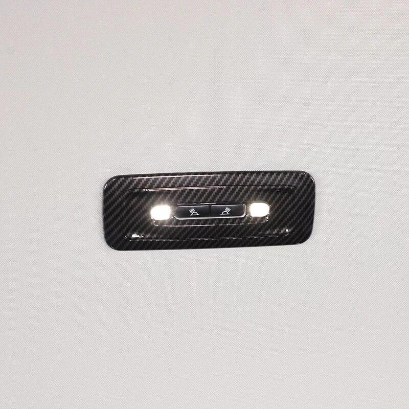 Carbon Fiber Style Car Rear Reading Light Frame Decorative Sticker Fit For Toyota Tundra 2022-23 Auto Interior Accessories