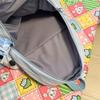 Large Capacity Women's Backpack Striped Student Schoolbag