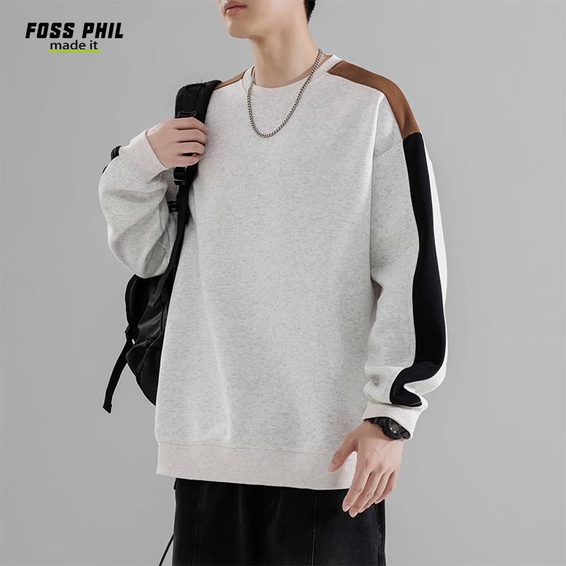 Foss Phil Men s Color Block Crewneck Sweatshirt L