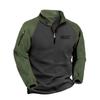 Herren Fleece Warm V-Ausschnitt Reißverschluss Sweatshirt Outdoor Sport Mäntel Pullover Herren Casual Outwear