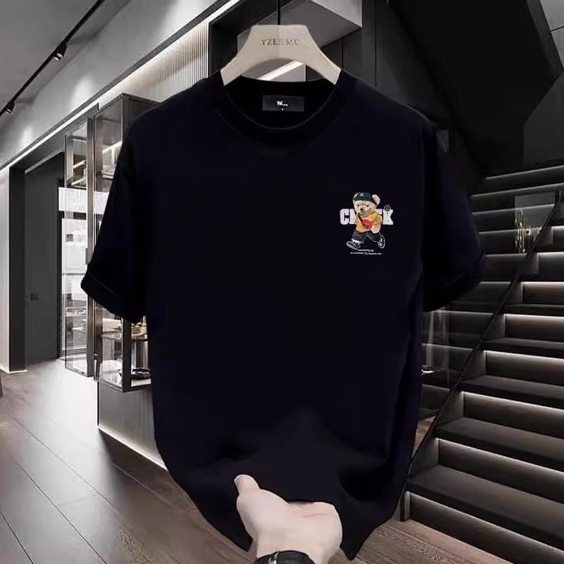 Trendy Brand Short-Sleeved Pure Cotton Men'S Printed T-Shirt Trendy Men'S And Women'S Versatile Round Neck T-Shirt Men'S