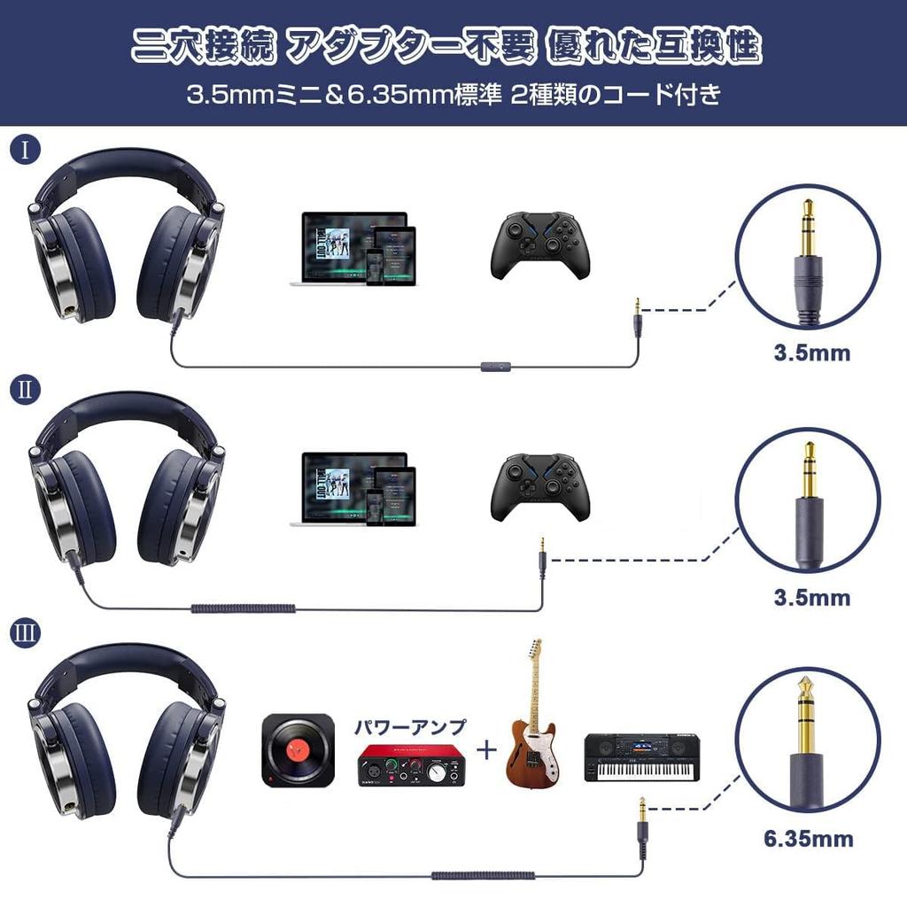 OneOdio Monitor Headphones DJ Headphones Suitable for Studio Instrument TV Movie Recording, Practice, Mixing, Viewing, Watching, Gaming, Etc.