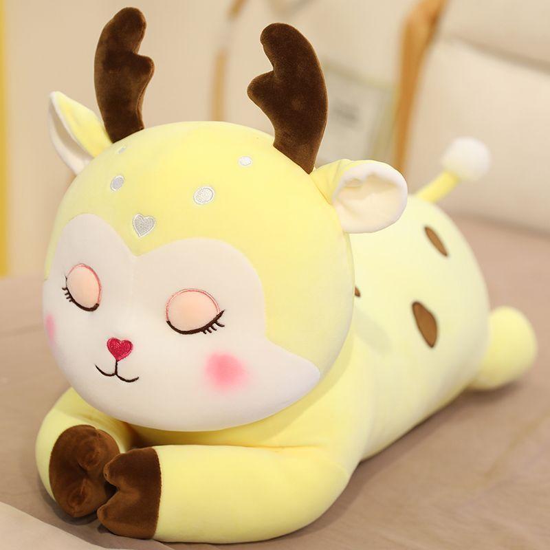 

Toys Deer Plush Doll Pillow Gift Room Decoration Ornament Pp Filling Cotton жовтий