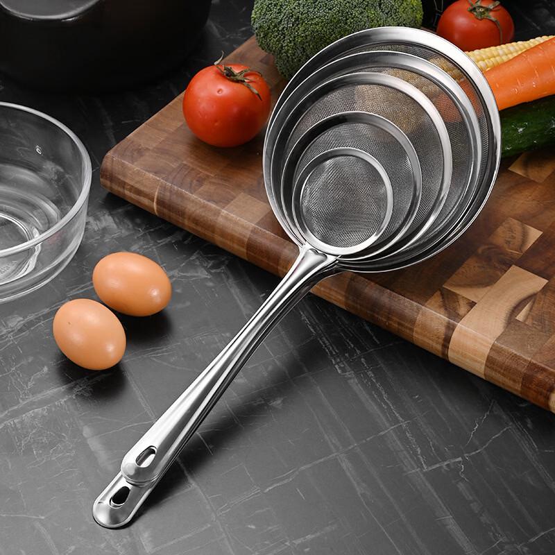 ZISIZ Stainless Steel Fine Mesh Strainer Spoon Set