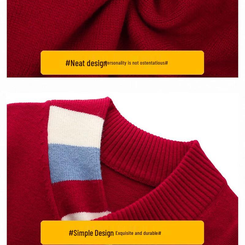 Snoopy Men's Color-Blocked Warm Knit Sweater