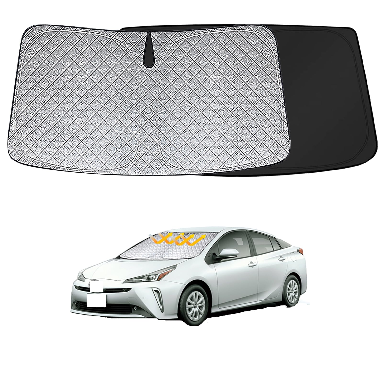 

Передний солнцезащитный козырек совместимый с Toyota Prius 50-й серии Отличная защита от солнца, УФ-лучей, жары индивидуальная настройка интерьер легко включает хранение 2015 (4-го поколения) чёрный
