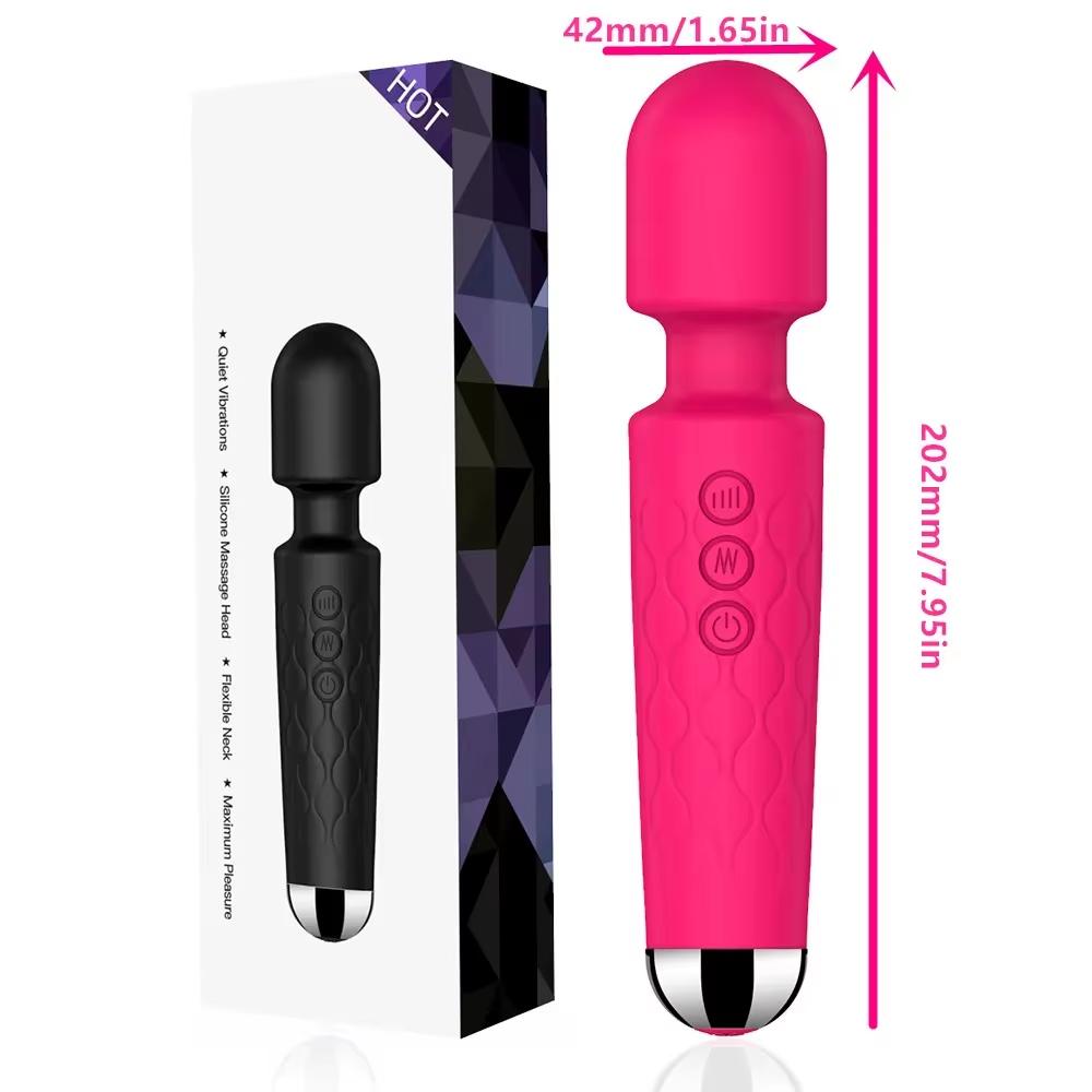 Powerful Wand Massager Adult Sex Toy Wholesale Strong Vibration Full Body USB Rechargeable Electric Massager for Women Couples