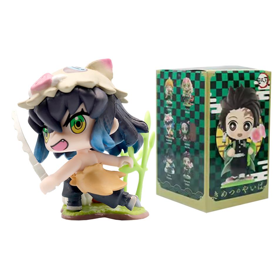 Anime Demon Slayer 6Pcs/Set Small Figure Boxed Character Multiple Combination Sets Cute Anime Toy Gift Collection Decoration PVC