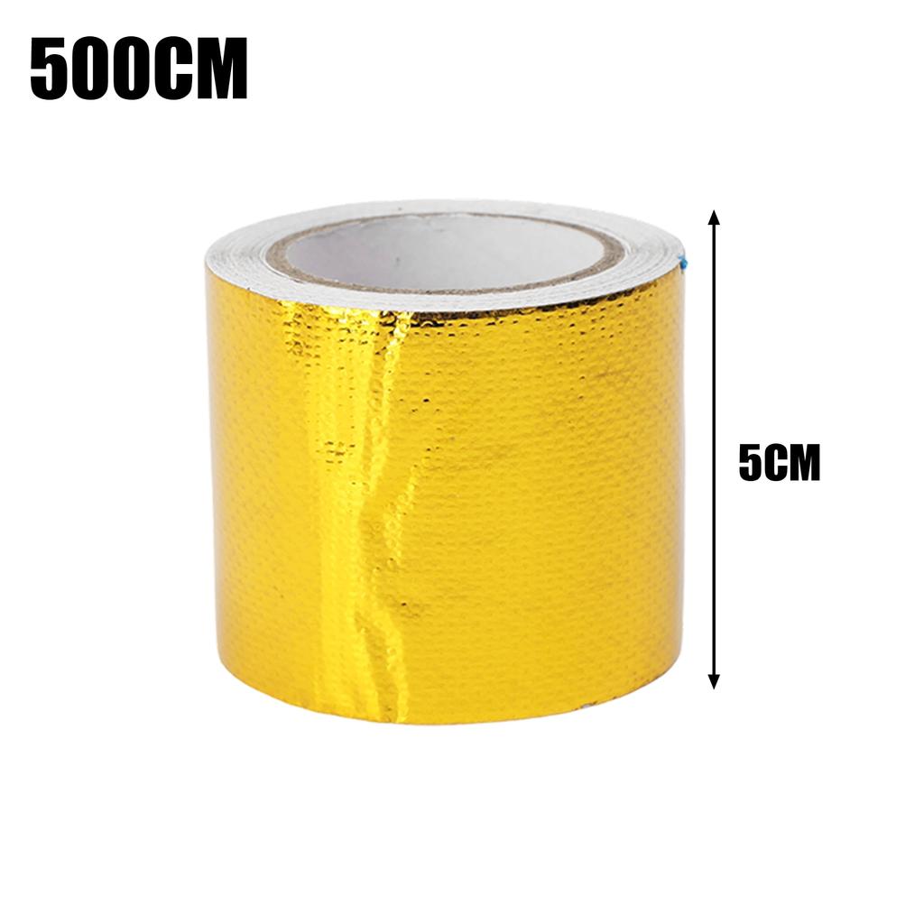 Car Exhaust Pipe Heat Wrap Aluminum Foil Sticker Anti-Scald High Temp Insulation Shield for Auto Motorcycle Manifold Protection