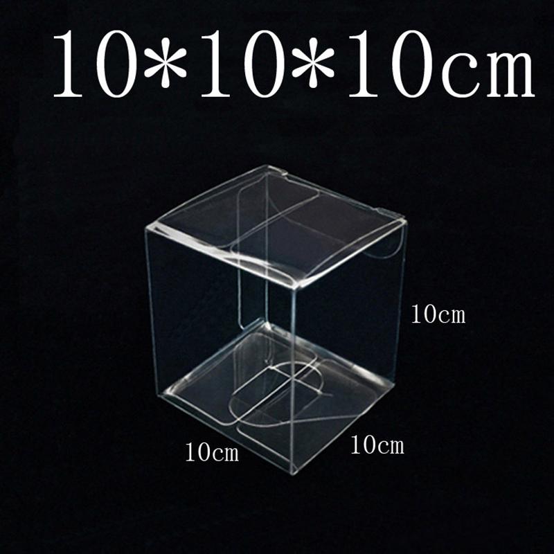 10Pcs PVC Clear Transparent Boxes for Wedding/Christmas Event Favors, Ideal for Chocolate, Candy, Apple Gifts.