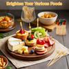 800PCS Cocktail Picks - 4 Styles Fancy Toothpicks for Appetizers Charcuterie Boards Accessories, Decorative Bamboo Skewers Wooden Long Cocktail