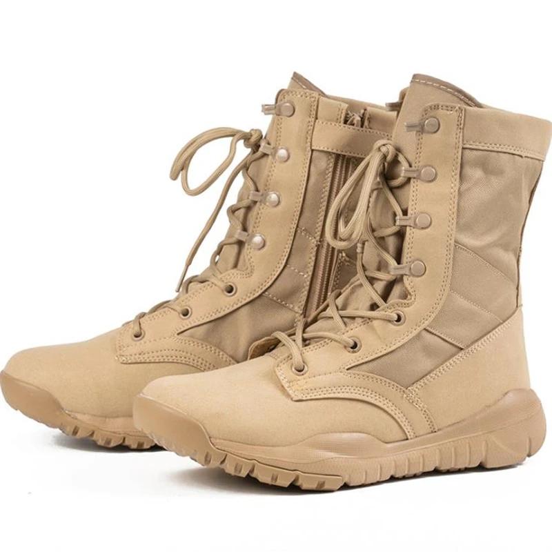 Fashion Autumn Breathable Men Women Army Boots Military Tactical Airsoft Paintball Boots Side Zipper Male Desert Combat Ankle Boots