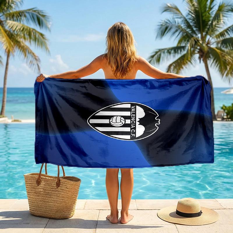 Valencia FC print Quick Dry Beach Towel Microfiber Absorbent Portable Travel Swimming Towel
