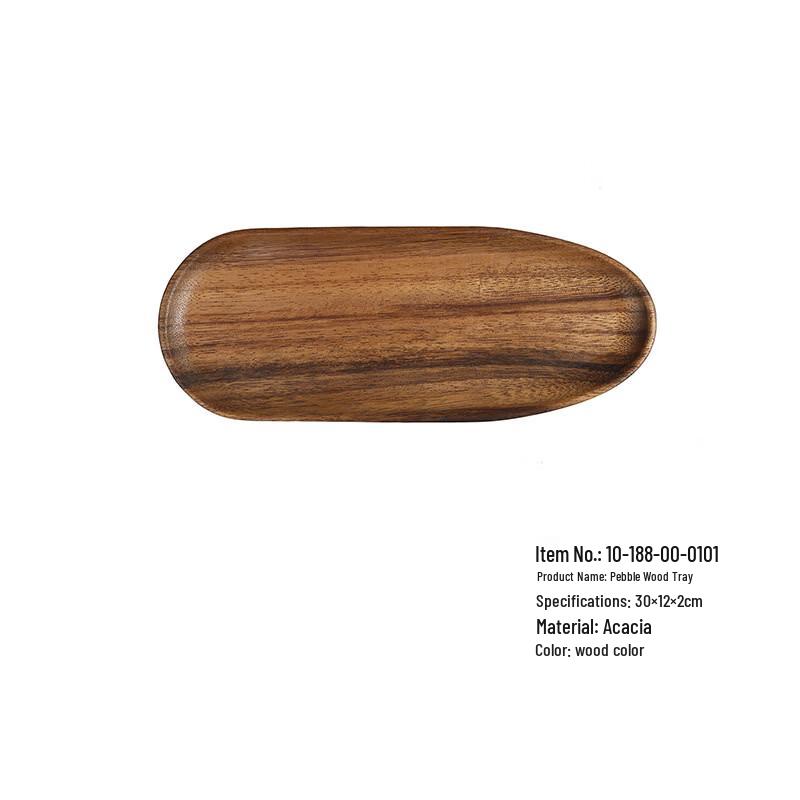 Natural Wood Pebble Serving Tray
