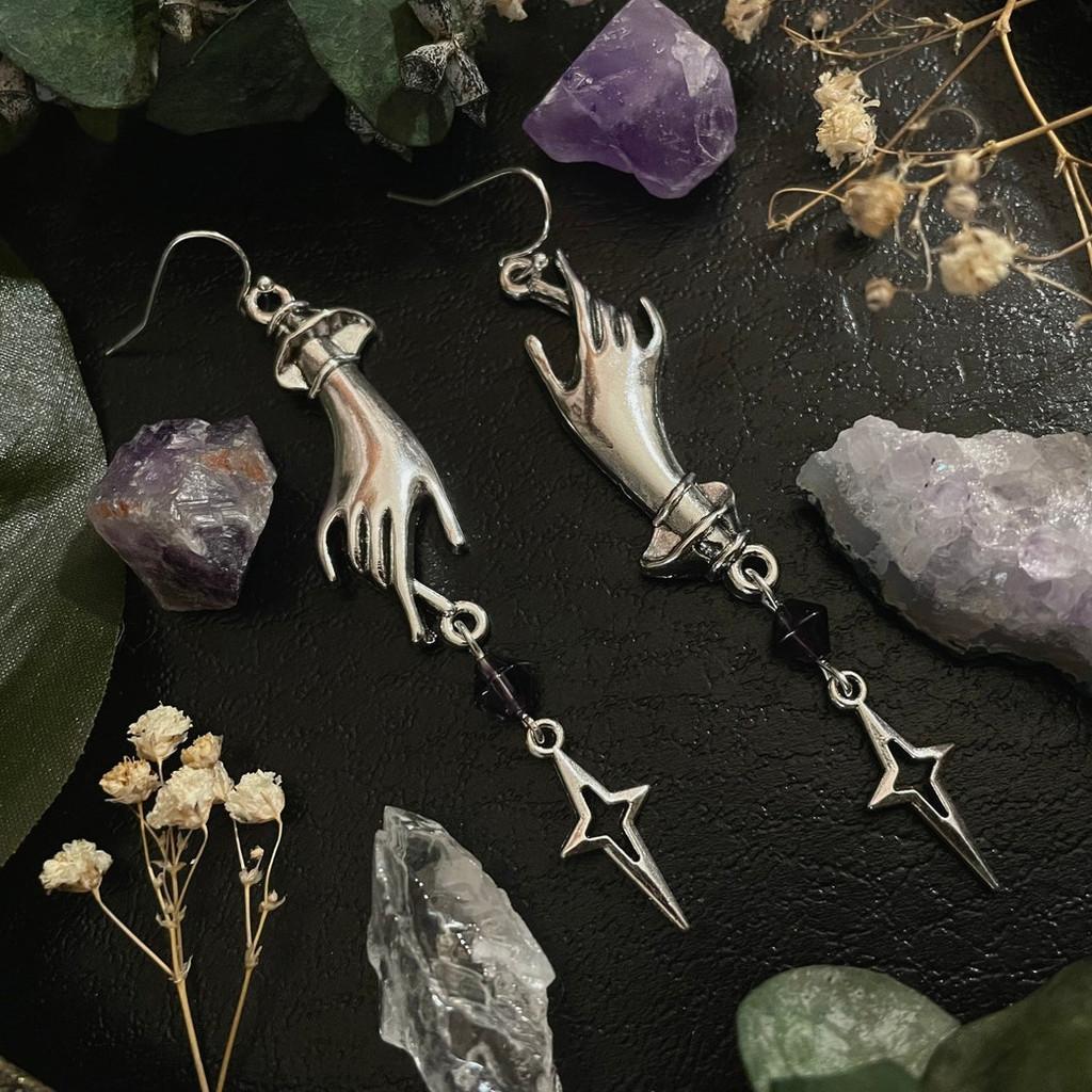 Starry Night Pendant Earrings For Women With Handcrafted Alloy Gothic Jewelry