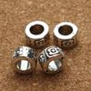 30 Stück Antik-Goldfarbene Crave Große Loch-Abstandshalterperlen 3mm für Europäische Armbänder Halsketten DIY Schmuck Charms Zubehör