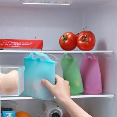1L Silicone Storage Bag Good Seal Food Preservation Organizer Fridge Fruit Storage Pouch Microwave Steam Disinfection Bag Food Heating Bag