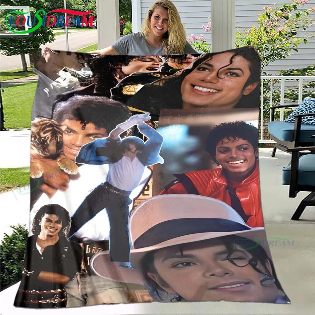 Calda Moda Pop Star M-Michael Jackson Coperta in Flanella per Adulti e Bambini Decorazione Divano Letto Coperta Portatile Regalo