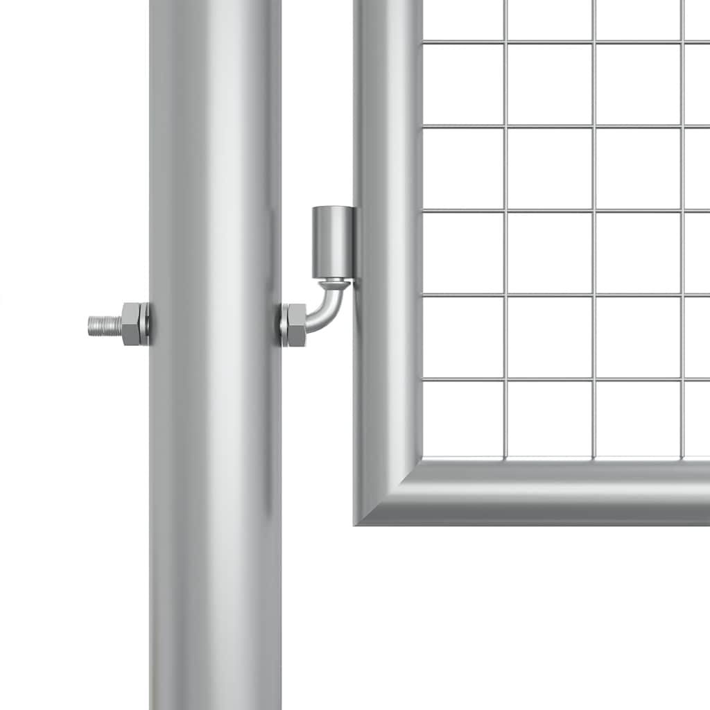 Garden Gate Galvanized Steel 400 X 125 Cm Silver