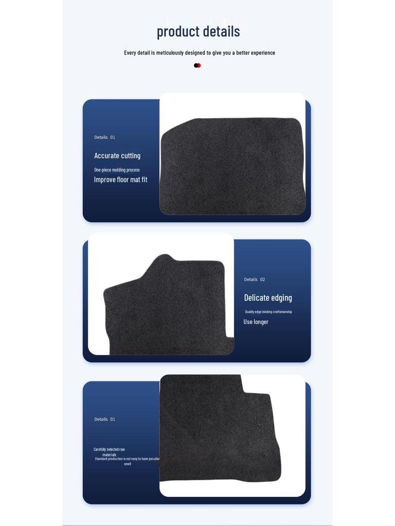 Black Nylon Floor Mats for 06-08 Toyota RAV4 (Import)