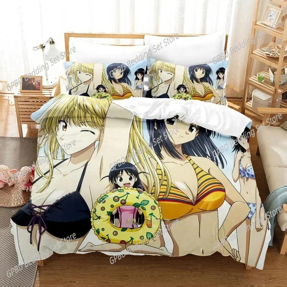 Luxury New 3D Print Anime School Rumble Bedding Set Single Twin Full Queen King Size Bed Set Bedroom Duvetcover Sets Home
