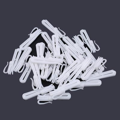 50/80/100Pcs/pack Curtain Hanging Hooks Adjustable Hook Ring Window White Curtain Hook Holder For Home Curtain Accessories