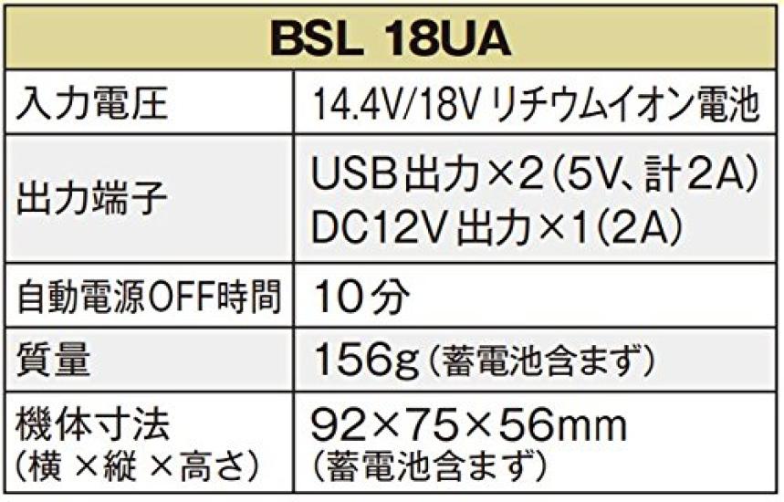 HiKOKI Cordless USB Adapter for Batteries and Charger Sold 14.4V/18V 14.4V/18V Lithium-Ion (Battery Separately) BSL18UA(SA)