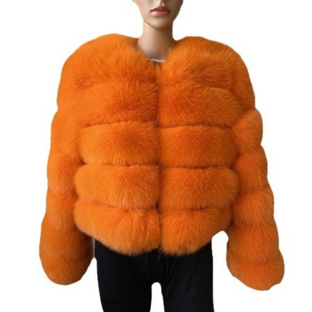 VAYLA Damenmode Kunstpelzmantel Super Heiß Herbst Winter Damen Kurze Kunstfuchs Fell Flauschige Jacke Hohe Qualität Top Damen Pelzmäntel