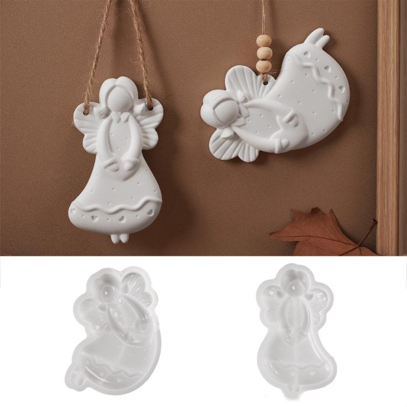 Practical Home Baking Supplies Figurine Angelic Sturdy Silicone Mould Craft Supplies Portable for Fun Dessert Making