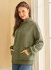 Autumn Winter Fashion Textured Jacquard Long Sleeve Hoodie for Women