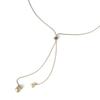 [MELODY] [Melody Accessories] Made In Japan, Slide-adjustable Lariat Necklace with Cherry Design (silver Color)