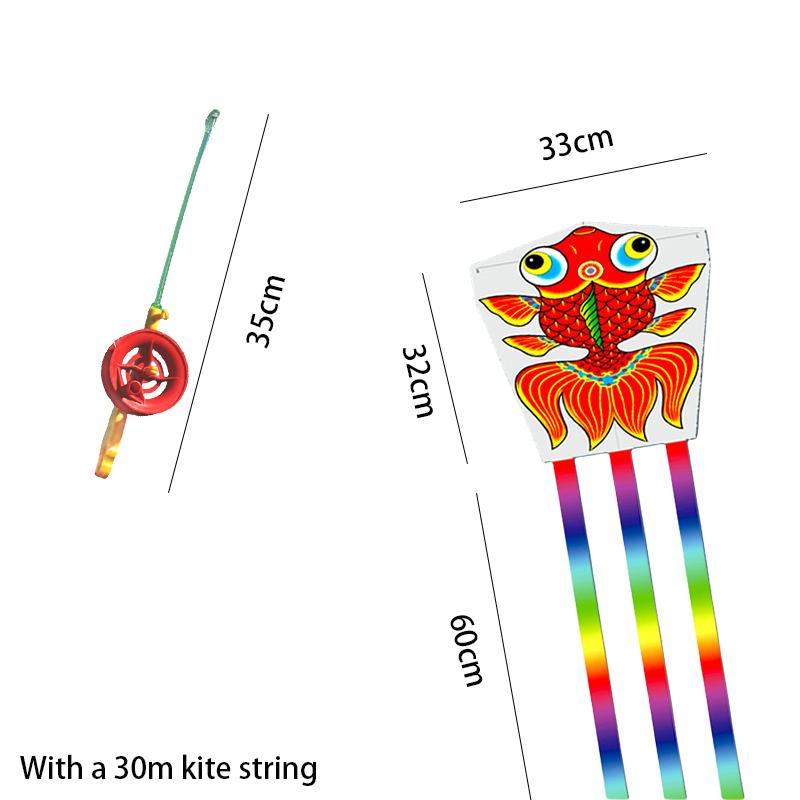 

Cartoon Childrens Kite Micro Fishing Rod Easy To Fly In The Gentle Breeze Style A