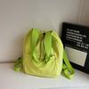 Schoolbag Fashion Drawstring Backpack Women's 1011 Spring New Simple Handheld Shoulder Bag Large Capacity Travel Backpack