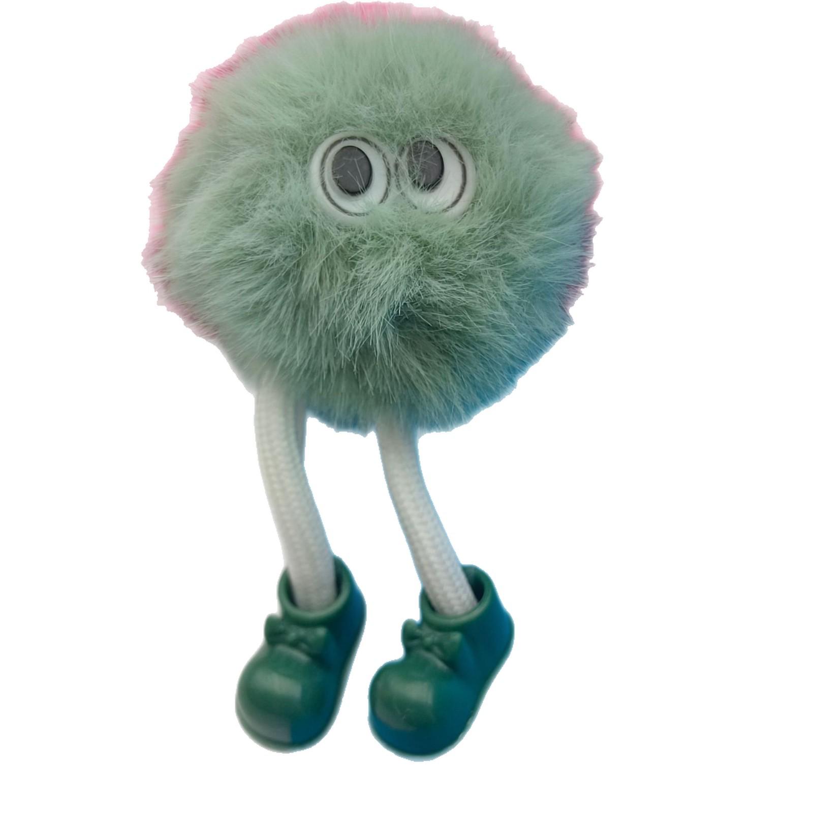 Soot Sprite Long-Legged Plush Keychain Doll Orange Shoes Pom Pom