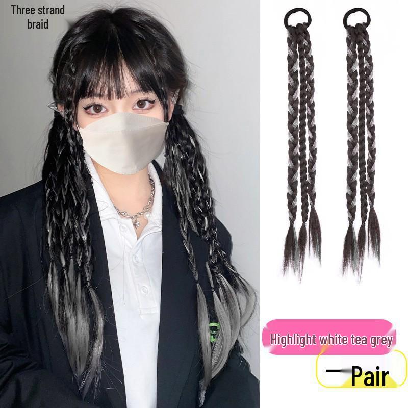 Trendy Sweet & Spicy Dreadlock Highlight Wig with Fishbone & Twist Braids
