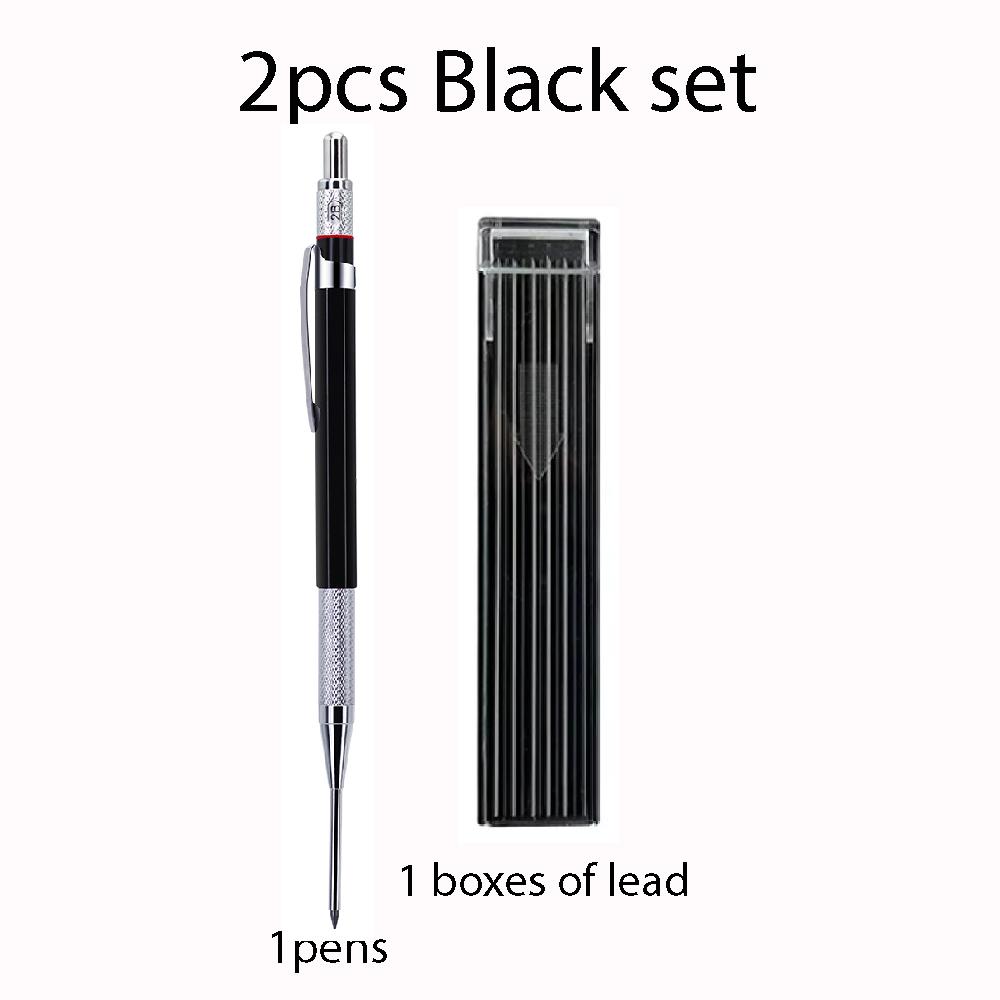 2.0mm Blue Black Red Yellow Long Headed Woodworking Automatic Pencil 2B Lead Deep Hole Marking Architectural Drawing Marker Pen