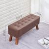 1PC Creative Curved Storage Stool Ottoman, Living Room Sofa Shoe Changing Stool with Wooden Legs for Bedroom Bedside