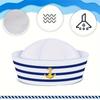 Sailor Hat Captain Navy Hat and Scarf Set Unisex Costume Photo Props Mardi Gras Party Funny Cosplay Supplies Stage Performs Acce
