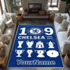 Chelsea Personalized Name Carpet Suitable for Foyer Bedrooms Playrooms Outdoor Anti-slip Rug Anime Office Decor Birthday/Christmas Gift