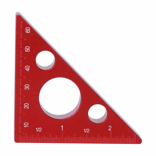 High-precision Aluminum Alloy Triangular Ruler for Woodworking Measurements