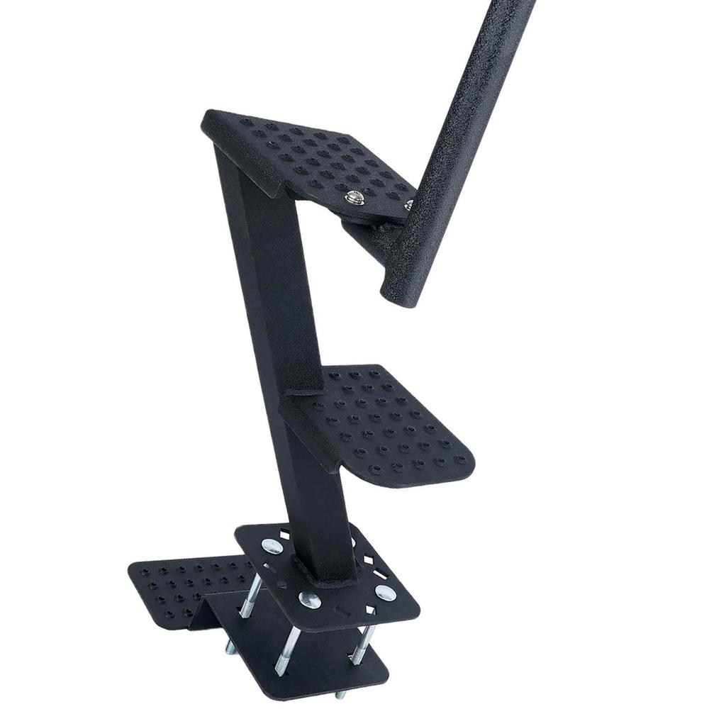 Boat Trailer Step Carbon Steel 2 Steps Anti Slip Universal Trailer Tongue Step with Handle