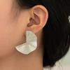 1 Pair of Fashionable European and American Style Fan-Shaped Stud Earrings with a Unique Design