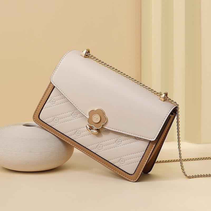 Bag Women's Autumn and Winter New Messenger Bag Chain Leather Women's Bag High-end Single Shoulder Small Square Bag Luggage