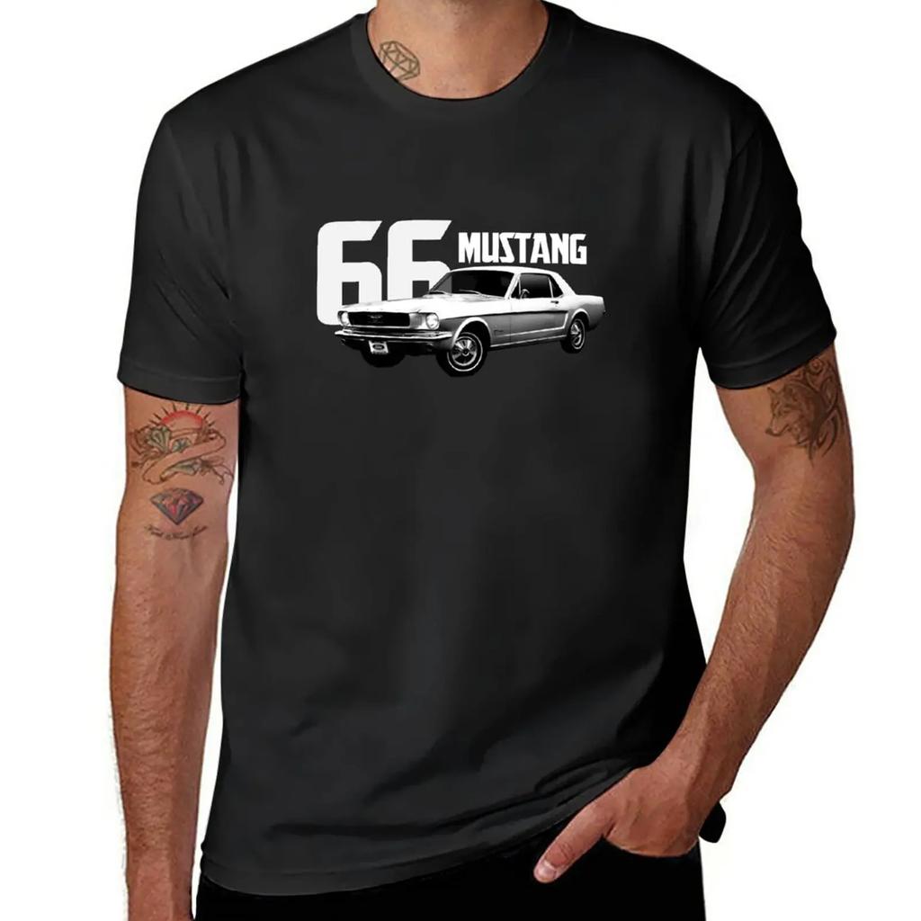 1966 Mustang T-Shirt black t shirt boys animal print shirt T-shirt for a boy t shirts for men graphic