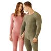 Damski i Męski Zestaw Bielizny Termicznej z Niemieckiego Aksamitu - Bezszwowy, Elastyczny, Okrągły Dekolt, Kolorowy, Dwustronnie Szczotkowany, Odzież Jesienna