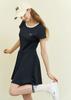 ROMANNIS Tennis Flare Color Block Dress Navy