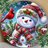 Vintage Snowman Metal Wall Art Rustic Holiday Decor