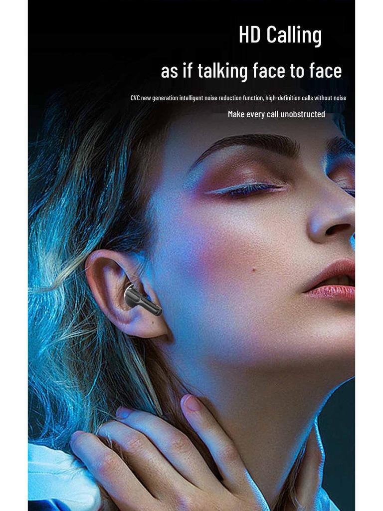 MAX50 Zinc Alloy Bluetooth Earphones with Dual Noise Cancelling and Fingerprint Touch - High Quality Wireless Earphones.