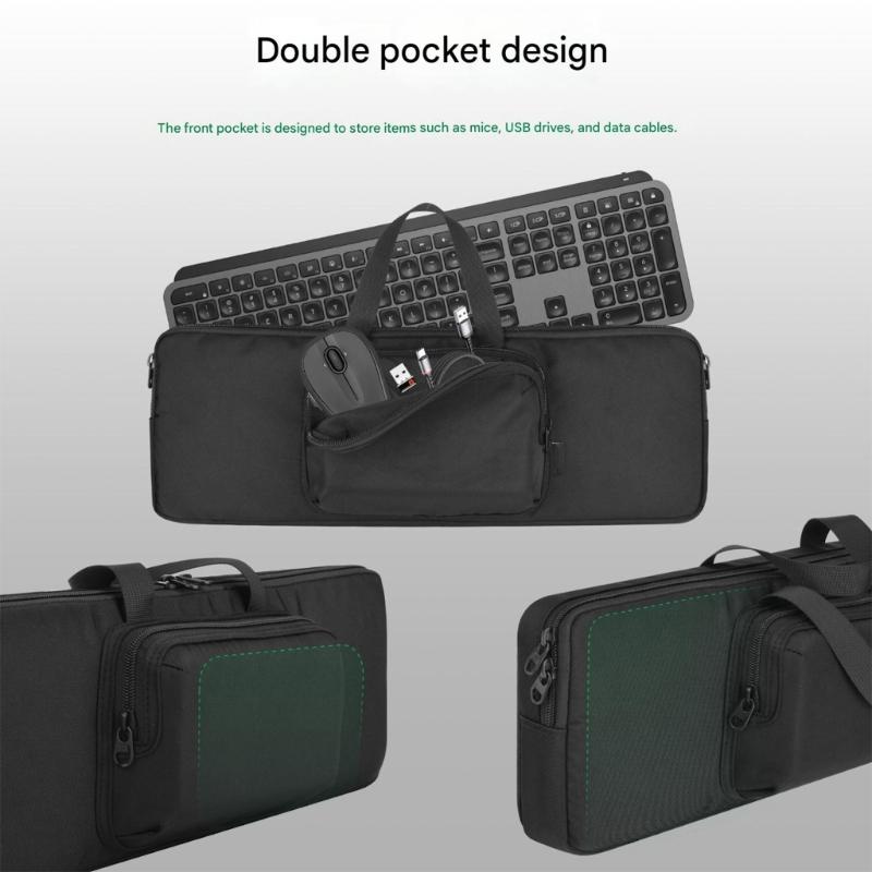 Heavy Duty Travel Organizers Case Shockproof Portable Storage Bag Replacement for Wireless Mechanical Keyboards Accessories