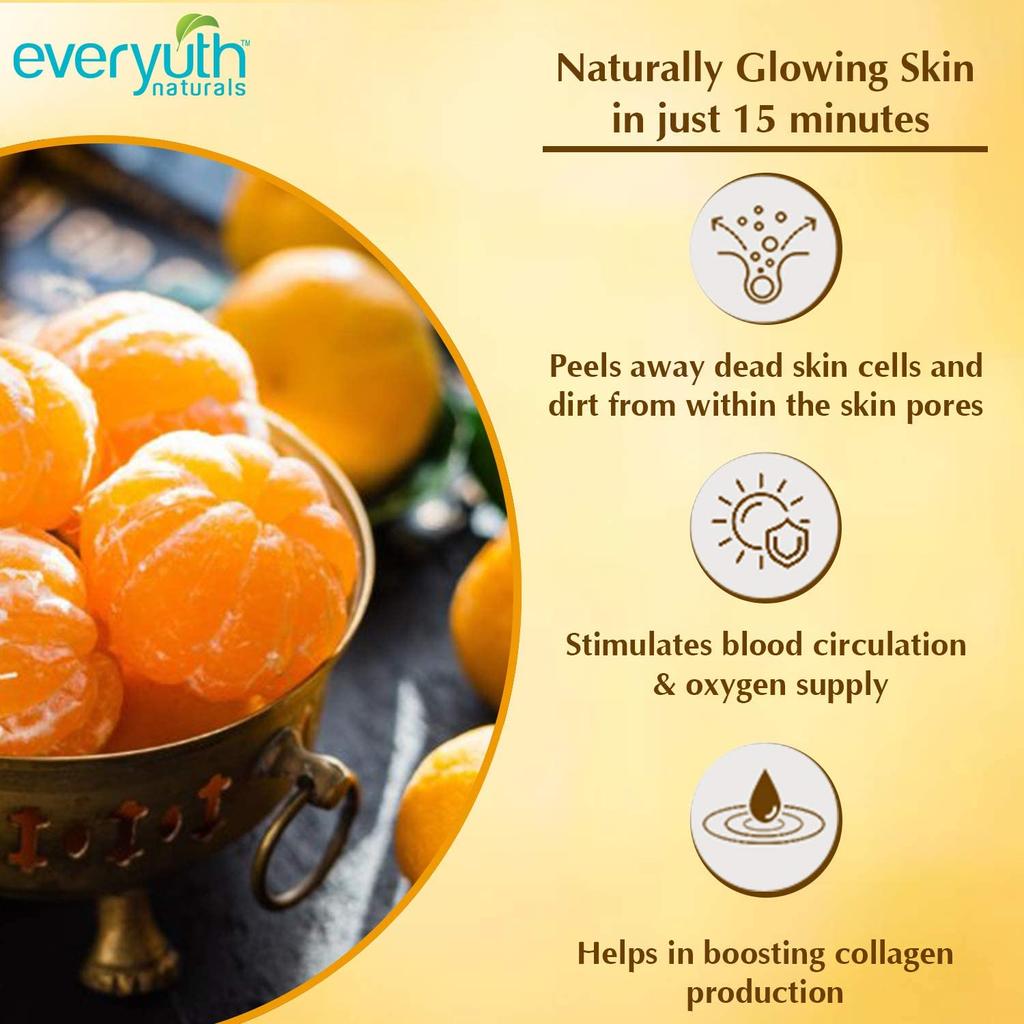 Everyuth Naturals Advanced Golden Glow Peel Off Mask 100gm Instant Skin Brightening Face Treatment